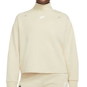 Nike Women's Sportswear Tech Fleece Turtleneck-Ivory